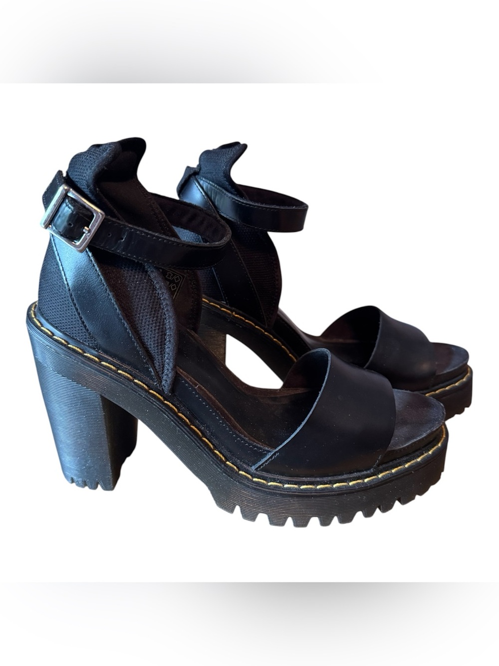 Dr. Martens Medea Black Chunky Ankle-Strap platform Sandals size US7 - Picture 2 of 6